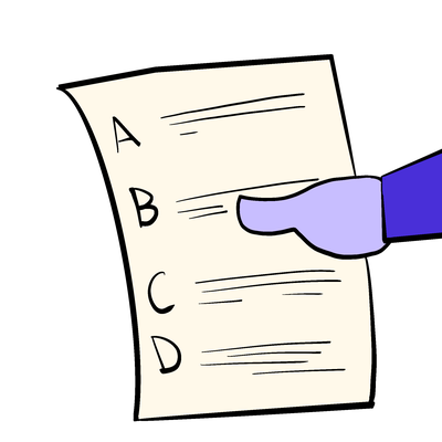 Choosing answer illustration